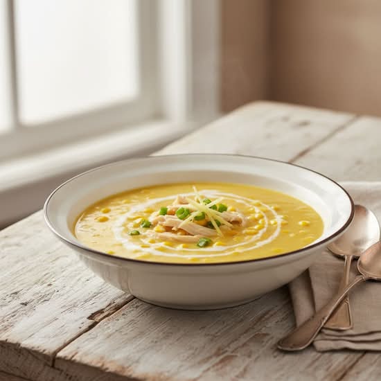 16. Cream of Corn and Chicken Soup 粟米雞茸羹